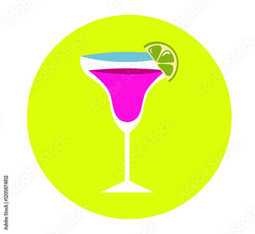 Fruit vivid color alcohol cocktails isolated set concept. Vector graphic design illustration