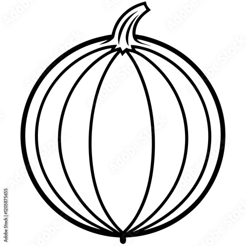 Otaheite Gooseberry Single-Line Art Vector photo