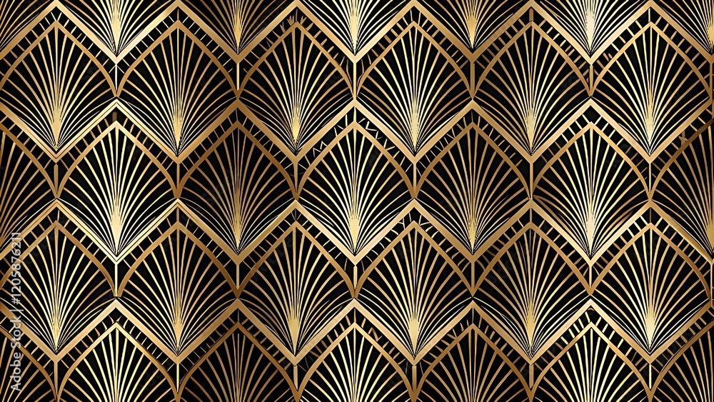 Art Deco pattern, geometric design, repeating diamond shapes, dark elegant wallpaper Art Deco pattern, geometric design, repeating diamond shapes, dark elegant wallpaper