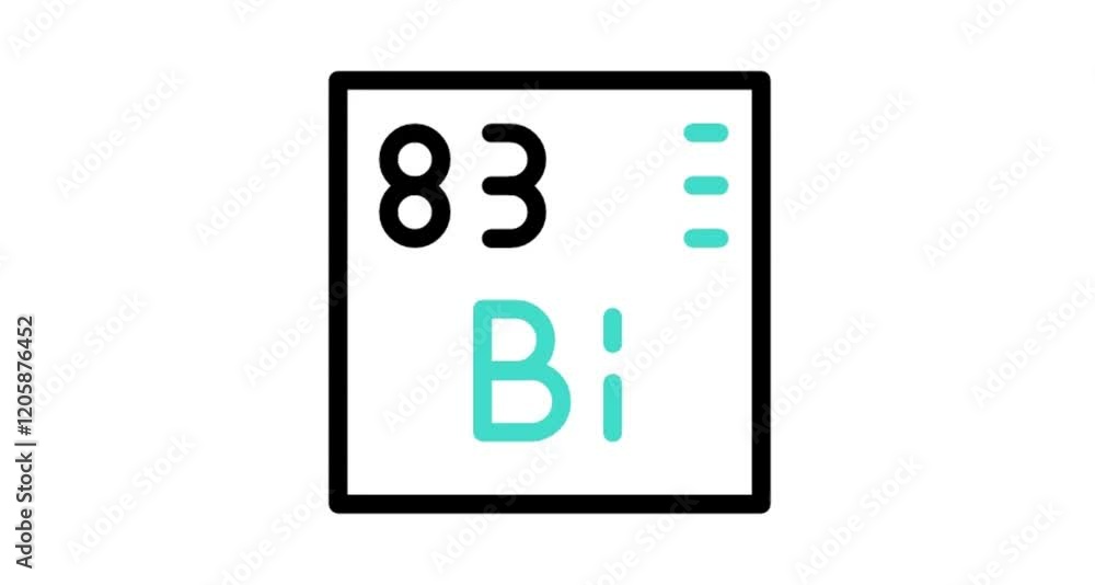 chemical element sign with atomic number Bi 83 chemical element sign with atomic number Bi 83