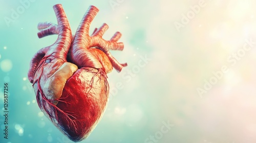 Detailed 3D Illustration of the Human Heart