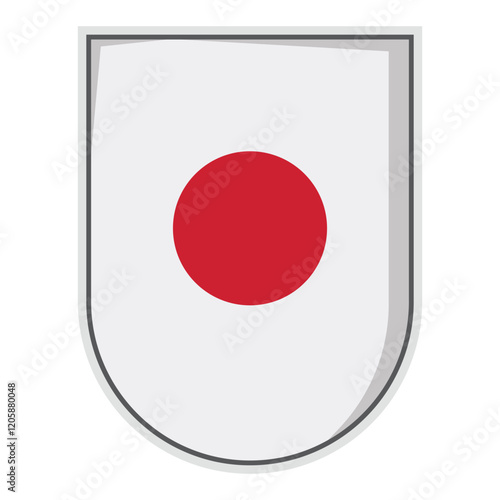 Free Download Japan national flag shield Badge - GFXLoad