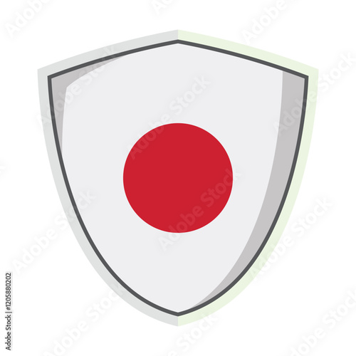 Free Download Japan national flag shield Badge - GFXLoad