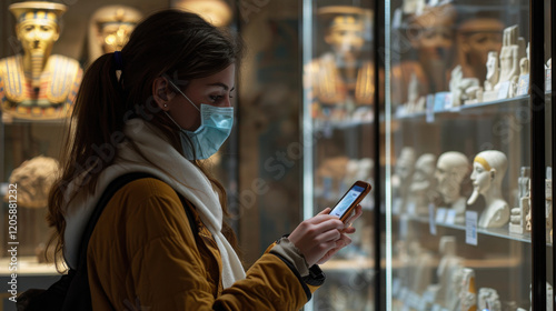  Bar  Montenegro  Using a smartphone to explore a museum s ancient history exhibition.