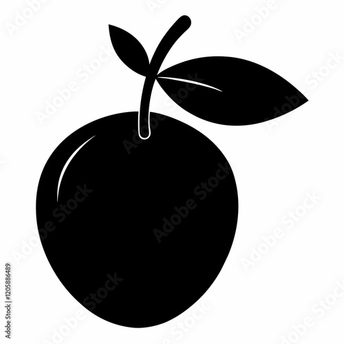 Sapodilla Vector Silhouette Illustration