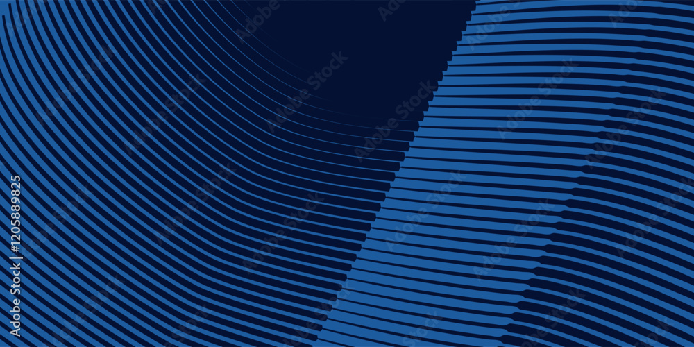 Abstract glowing wave lines on dark blue background. Dynamic wave pattern. Modern flowing wavy lines. Futuristic technology concept. Suit for banner, poster, cover, brochure, flyer, website Abstract glowing wave lines on dark blue background. Dynamic wave pattern. Modern flowing wavy lines. Futuristic technology concept. Suit for banner, poster, cover, brochure, flyer, website