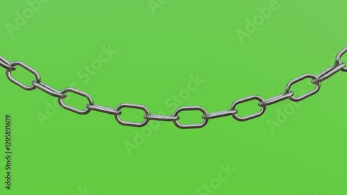 鎖のループアニメーション: 曲線 (Chain Loop Animation: Curve)