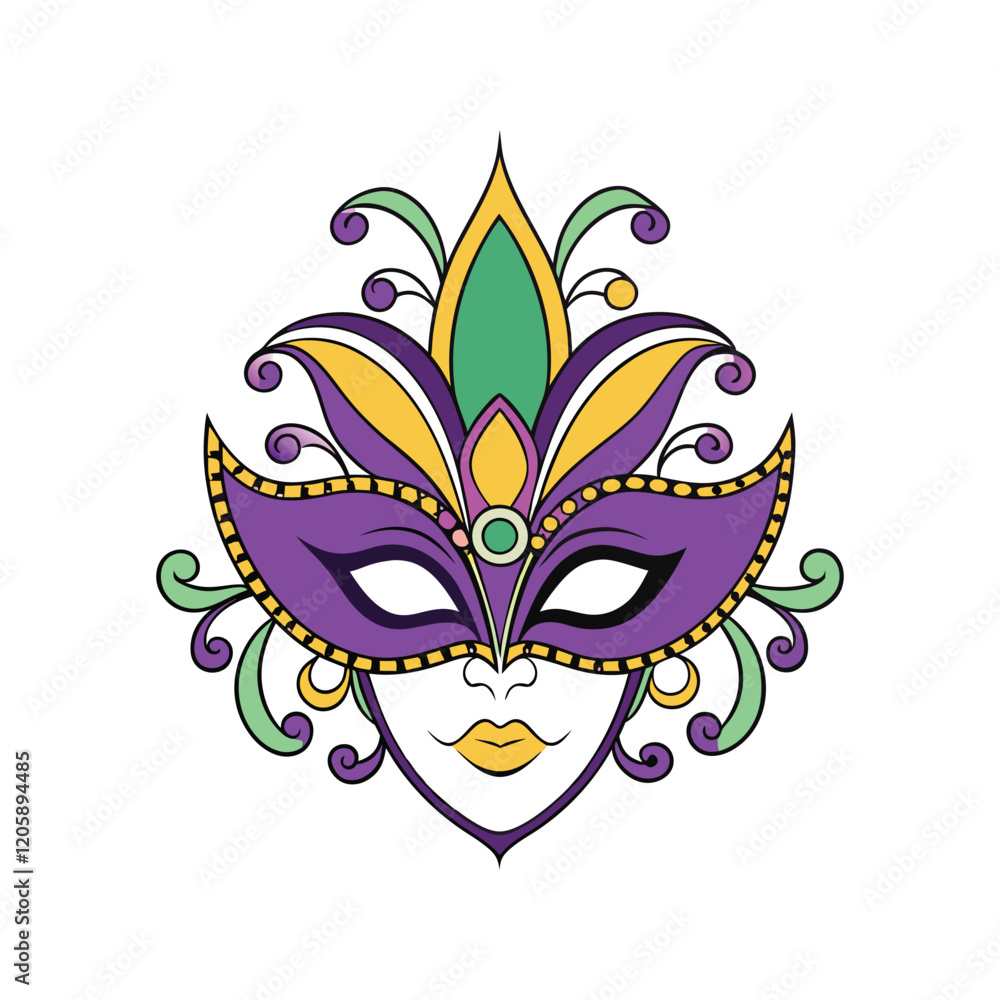 Mardi Gras Carnival Mask Vector Design Illustration Mardi Gras Carnival Mask Vector Design Illustration