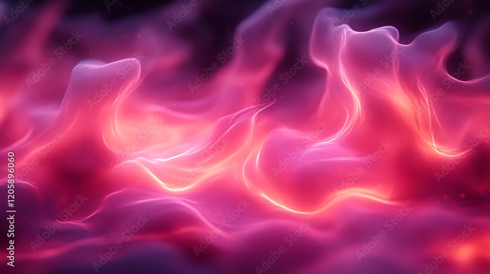 Abstract Pink and Orange Swirling Energy Flow Abstract Pink and Orange Swirling Energy Flow