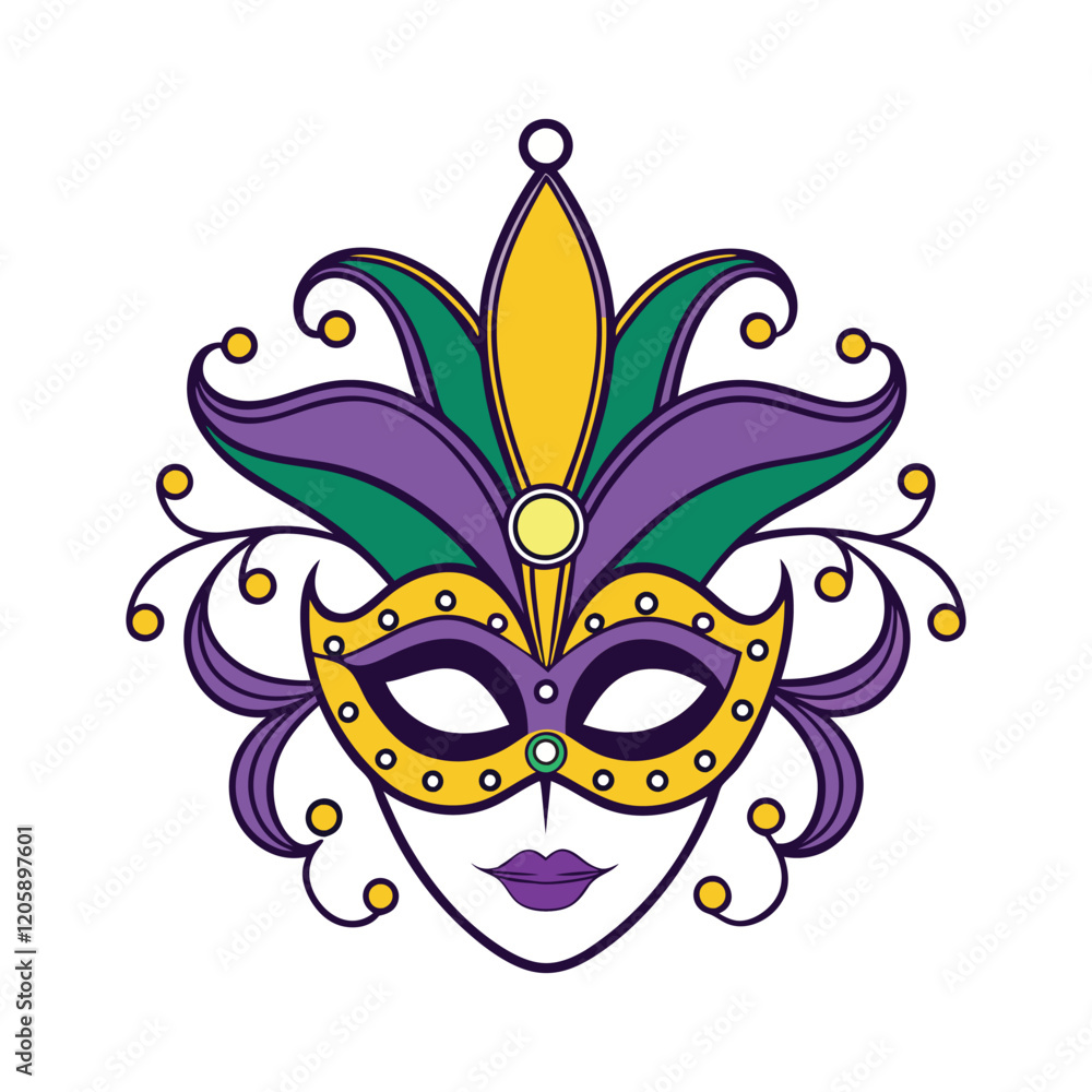 Mardi Gras Carnival Mask Vector Design Illustration Mardi Gras Carnival Mask Vector Design Illustration