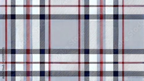 Classic tartan in light grey, red and white