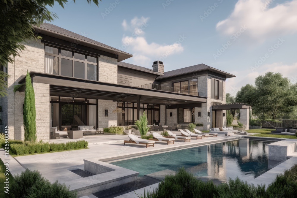 Modern Luxury Home With Pool And Landscaped Backyard Modern Luxury Home With Pool And Landscaped Backyard
