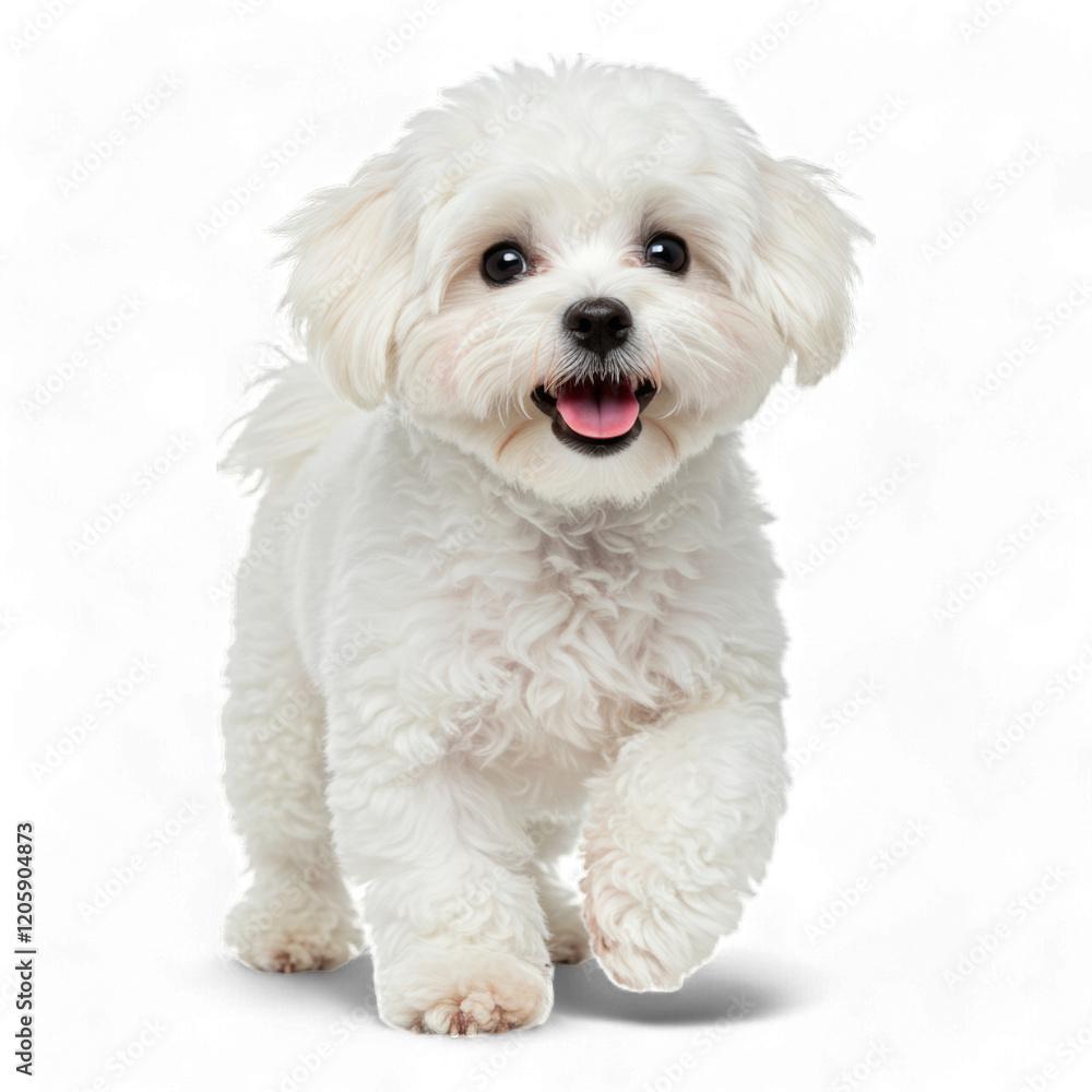 white bichon puppy. 4k backgroundless cutout of an adorable bichon frise dog white bichon puppy. 4k backgroundless cutout of an adorable bichon frise dog