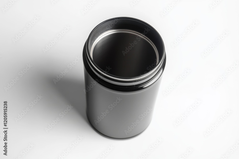 A sleek black stainless steel thermos designed for durability and style. Perfect for keeping your beverages hot or cold. Ideal for both outdoor adventures and daily use. Generative AI A sleek black stainless steel thermos designed for durability and style. Perfect for keeping your beverages hot or cold. Ideal for both outdoor adventures and daily use. Generative AI