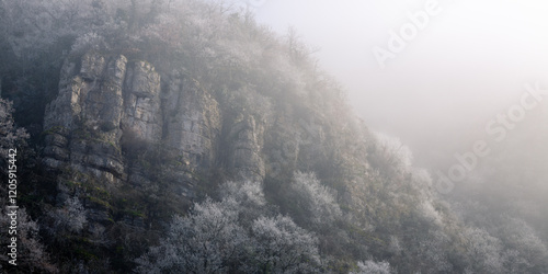 Montagne givré Ardèche France