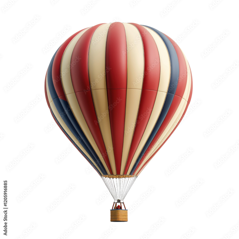 Fototapeta premium A big balloon flying in air Isolated on white Background