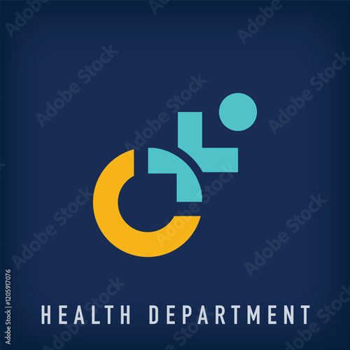 Simple health department logo. Emergency room, hospital company corporate logo template. vector.