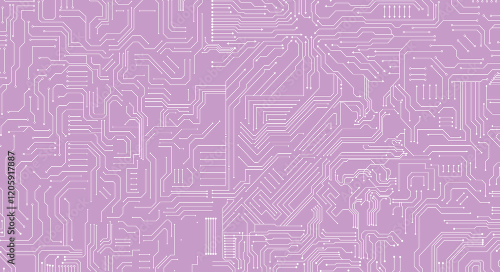 Abstract white circuit pattern on purple technology futuristic background. Abstract white circuit pattern on purple technology futuristic background.