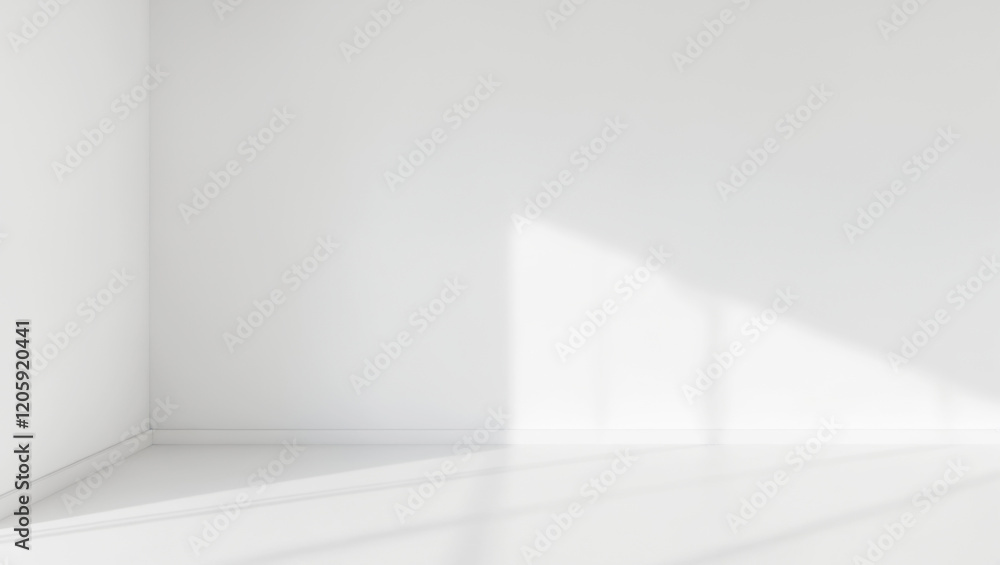 Obraz premium Minimalistic light background. white wall