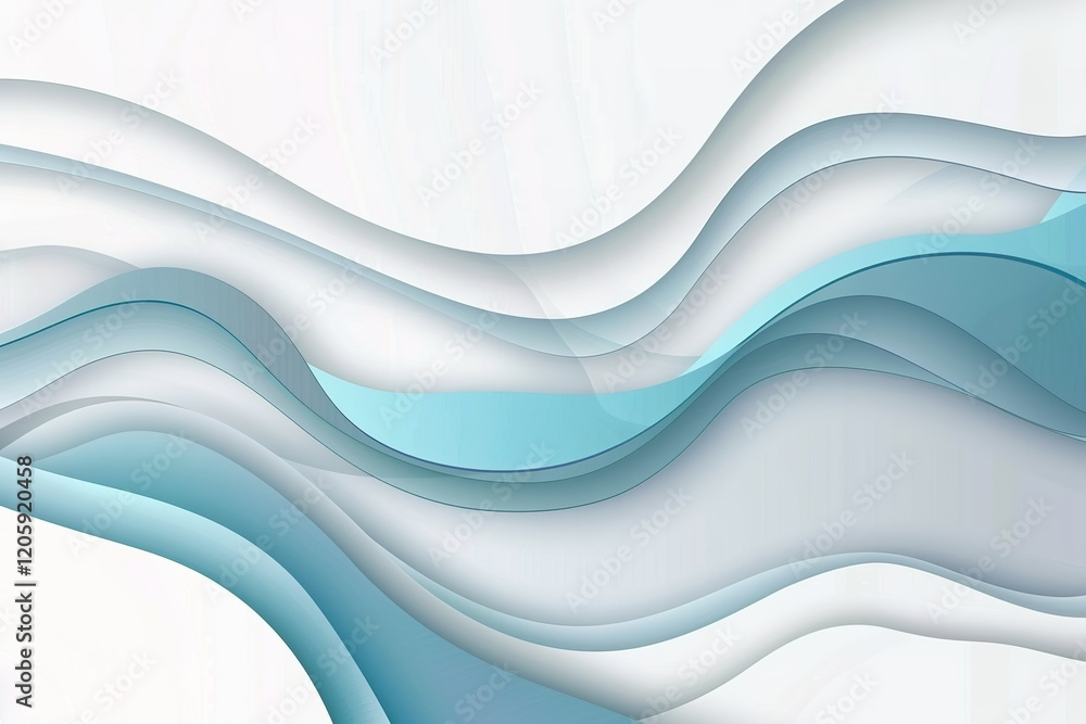 Obraz premium A blue and white wave with a white background