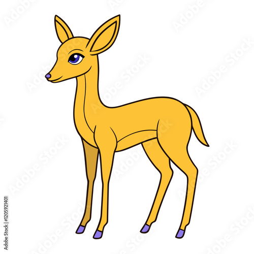 vector illustration of a deer