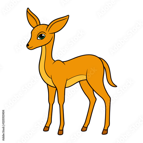 vector illustration of a deer
