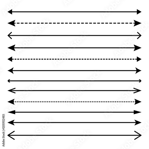 Long straight double arrow set