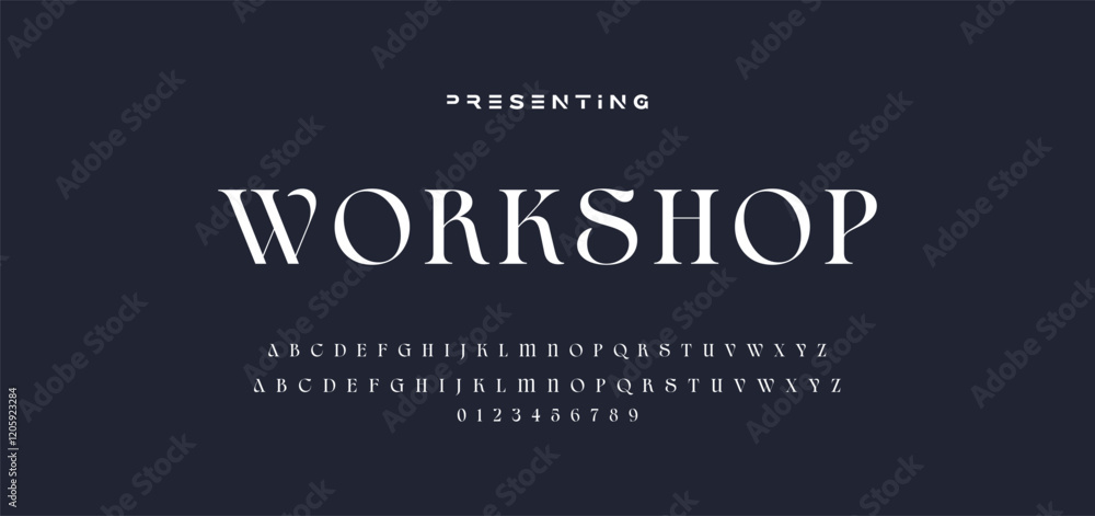 Premium luxury elegant alphabet letters and numbers. Elegant wedding typography classic serif font decorative vintage retro. Creative vector illustration