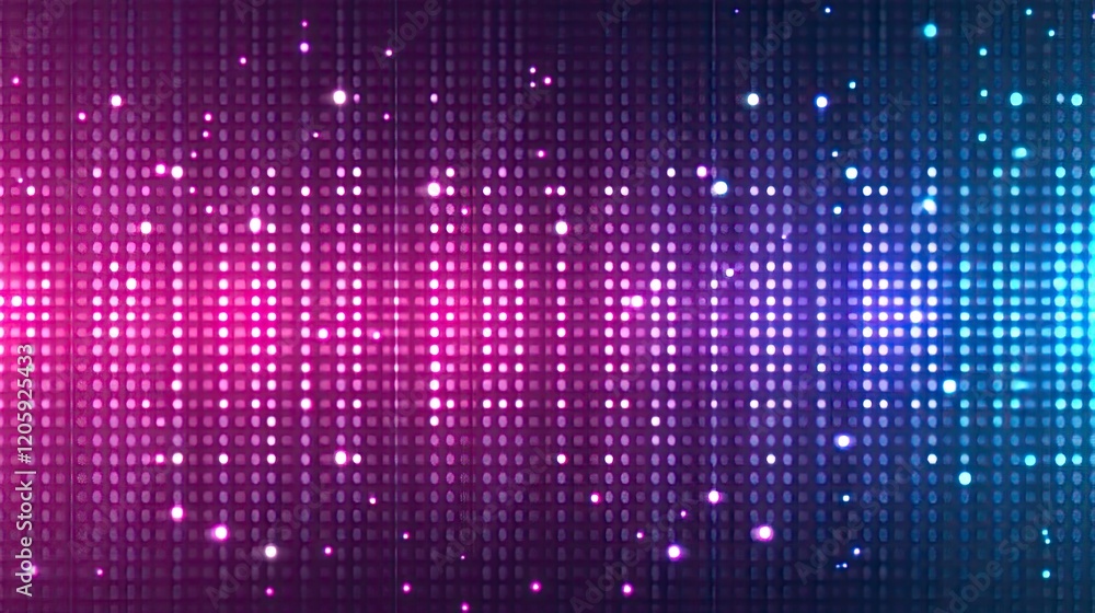 Abstract Glowing Grid Pattern With Pink And Blue Lights Abstract Glowing Grid Pattern With Pink And Blue Lights
