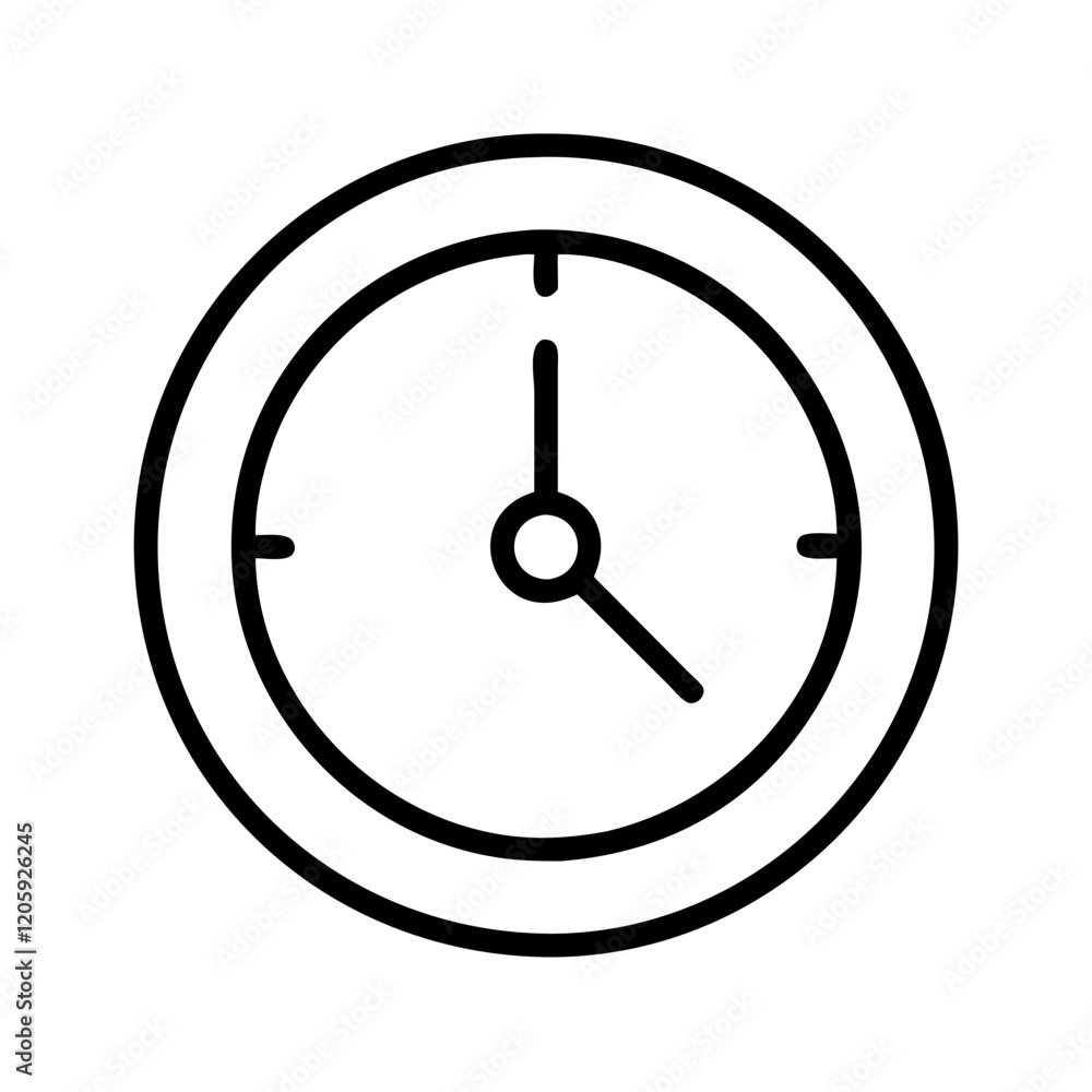 analog clock icon, analog clock line art - simple line art of analog clock, perfect for analog clock logos and icons analog clock icon, analog clock line art - simple line art of analog clock, perfect for analog clock logos and icons