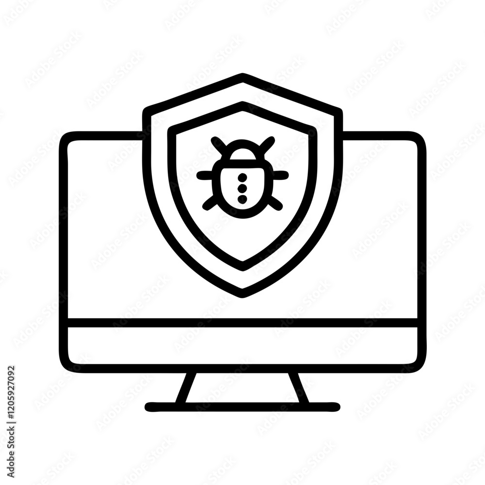 antivirus software icon, antivirus software line art - simple line art of antivirus software, perfect for antivirus software logos and icons antivirus software icon, antivirus software line art - simple line art of antivirus software, perfect for antivirus software logos and icons