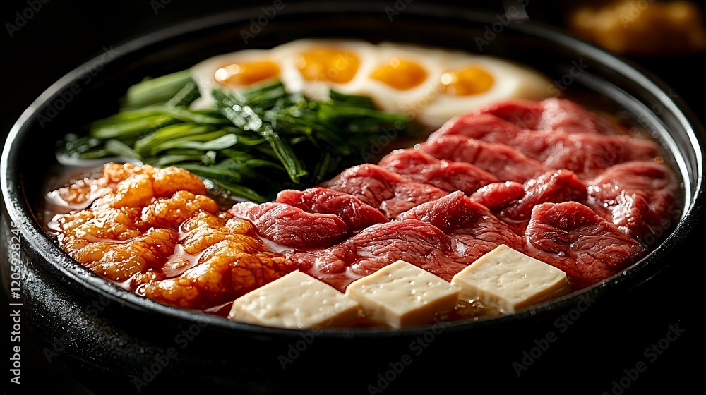 Delicious Japanese Beef and Tofu Hot Pot Delicious Japanese Beef and Tofu Hot Pot