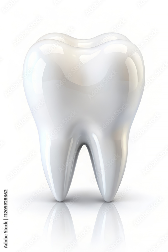 Happy Dentist Day poster featuring a glossy tooth illustration for dental care awareness Happy Dentist Day poster featuring a glossy tooth illustration for dental care awareness