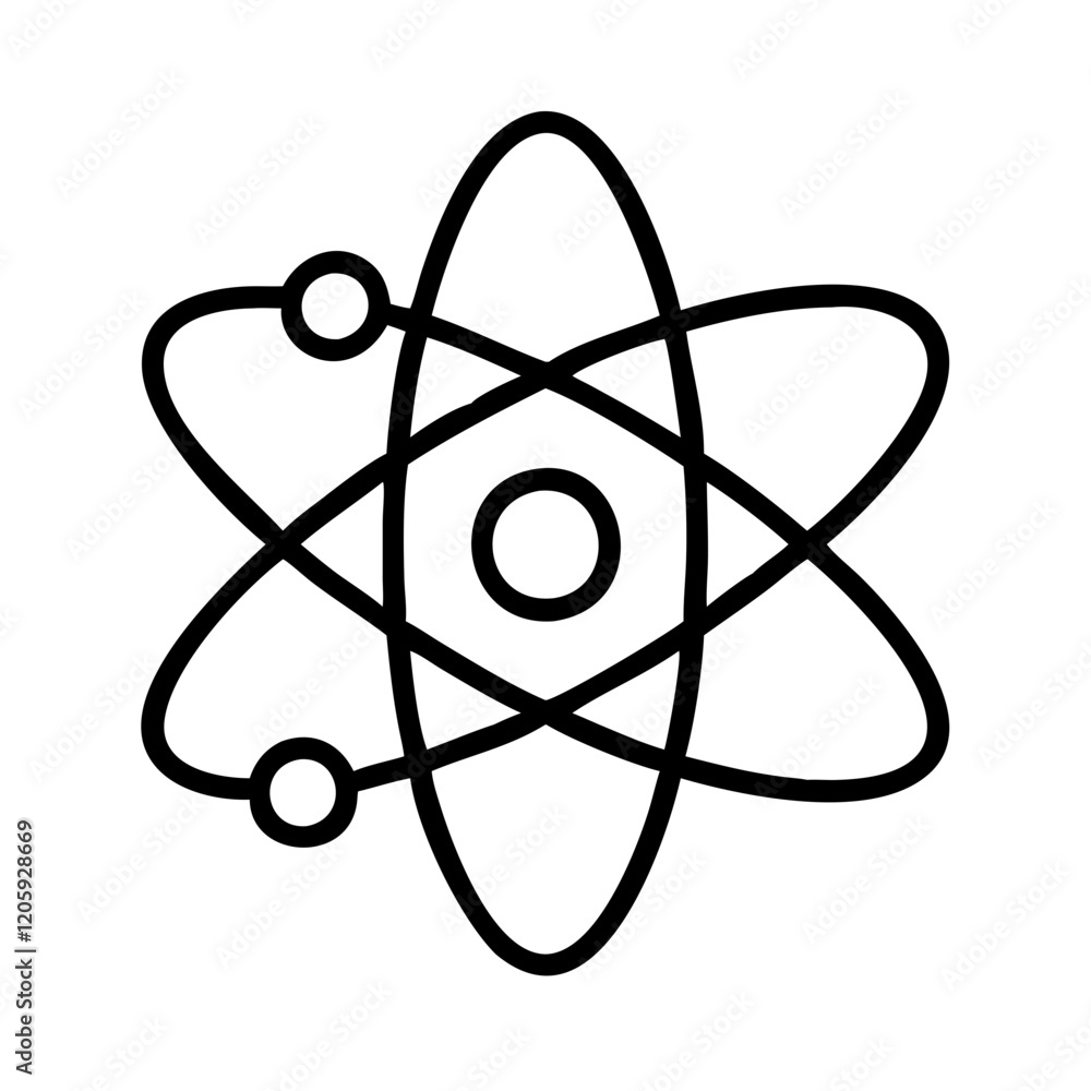 atom model icon, atom model line art - simple line art of atom model, perfect for atom model logos and icons atom model icon, atom model line art - simple line art of atom model, perfect for atom model logos and icons
