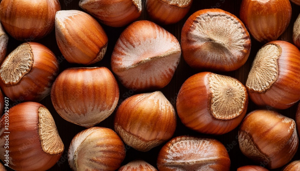 hazelnuts top view, AI generated hazelnuts top view, AI generated