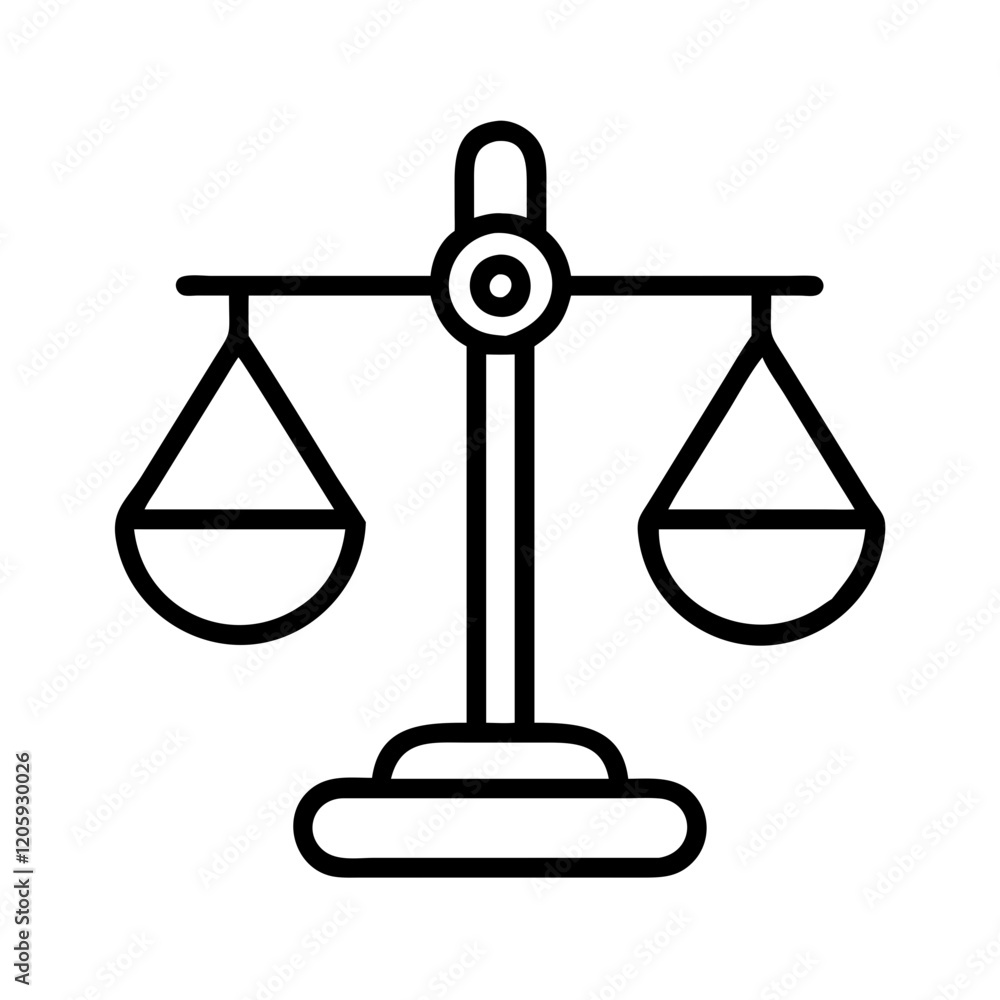 balance scale icon, balance scale line art - simple line art of balance scale, perfect for balance scale logos and icons balance scale icon, balance scale line art - simple line art of balance scale, perfect for balance scale logos and icons