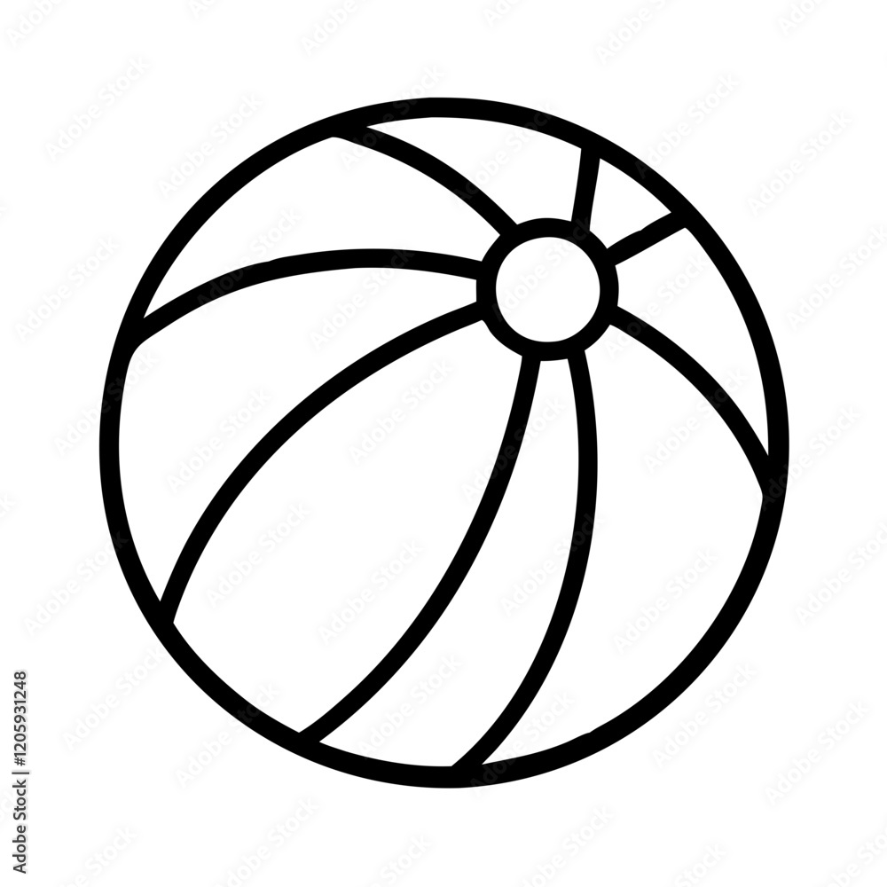 beach ball icon, beach ball line art - simple line art of beach ball, perfect for beach ball logos and icons beach ball icon, beach ball line art - simple line art of beach ball, perfect for beach ball logos and icons