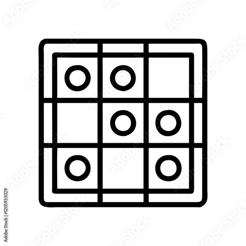 bingo card icon, bingo card line art - simple line art of bingo card, perfect for bingo card logos and icons