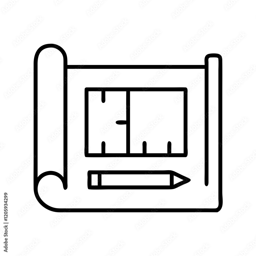 blueprint icon, blueprint line art - simple line art of blueprint, perfect for blueprint logos and icons blueprint icon, blueprint line art - simple line art of blueprint, perfect for blueprint logos and icons