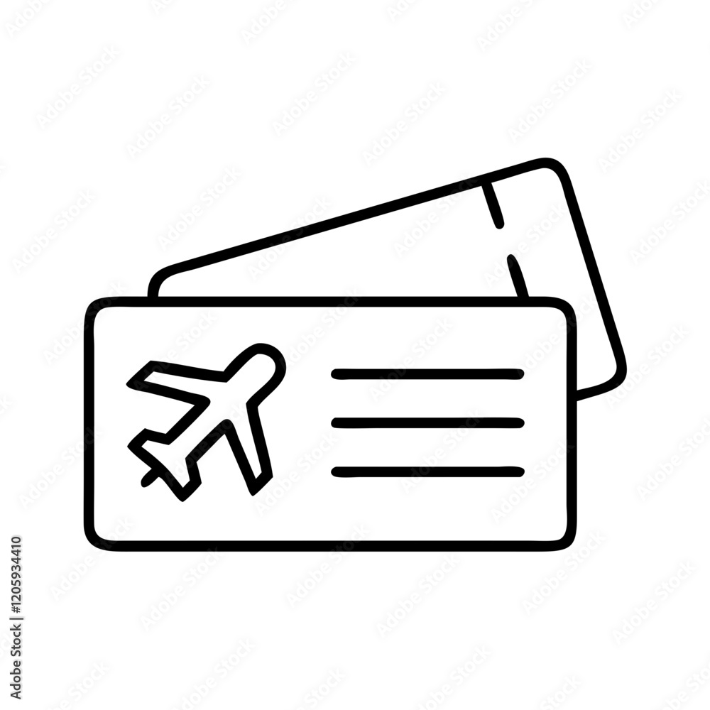 boarding pass icon, boarding pass line art - simple line art of boarding pass, perfect for boarding pass logos and icons boarding pass icon, boarding pass line art - simple line art of boarding pass, perfect for boarding pass logos and icons