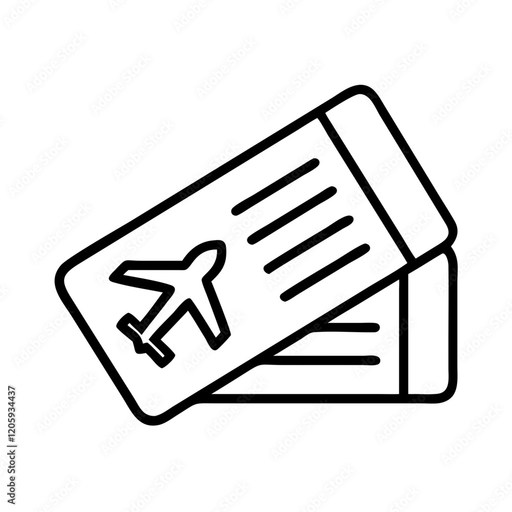 boarding pass icon, boarding pass line art - simple line art of boarding pass, perfect for boarding pass logos and icons boarding pass icon, boarding pass line art - simple line art of boarding pass, perfect for boarding pass logos and icons