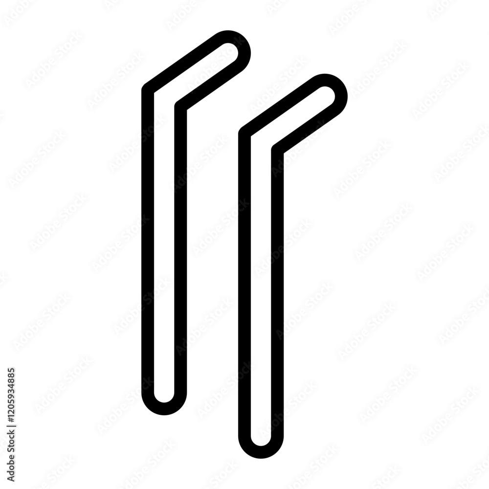 Obraz premium Reusable Straw Icon Line