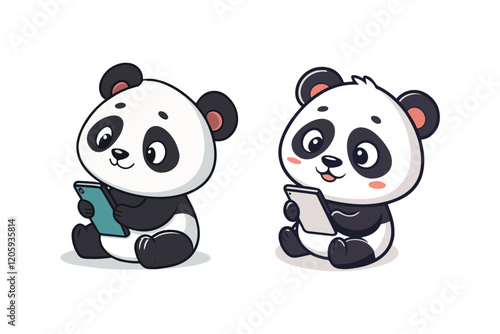 
Panda with Smartphone Vector, perfect for adding a playful and modern touch to your designs. This high-quality vector illustration features an adorable panda holding a smartphone, ideal for stickers,