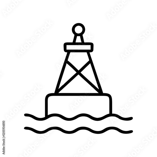 buoy icon, buoy line art - simple line art of buoy, perfect for buoy logos and icons