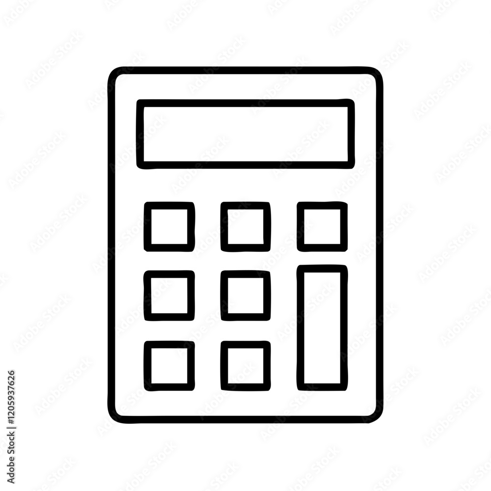 calculator icon, calculator line art - simple line art of calculator, perfect for calculator logos and icons calculator icon, calculator line art - simple line art of calculator, perfect for calculator logos and icons