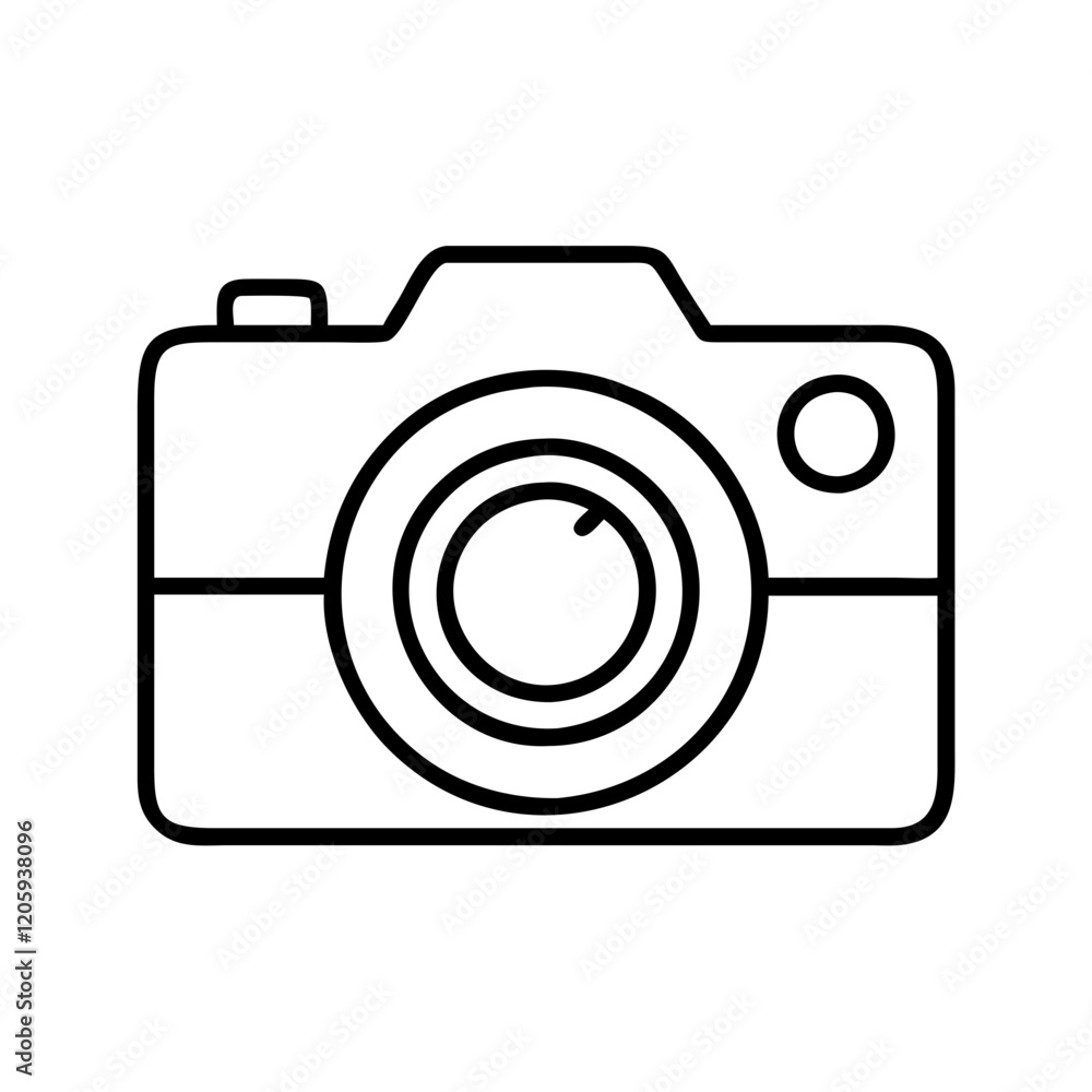 camera icon, camera line art - simple line art of camera, perfect for camera logos and icons camera icon, camera line art - simple line art of camera, perfect for camera logos and icons