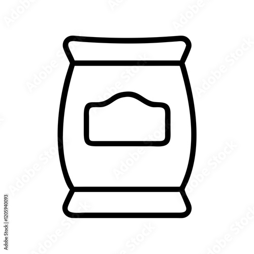 cement bag icon, cement bag line art - simple line art of cement bag, perfect for cement bag logos and icons
