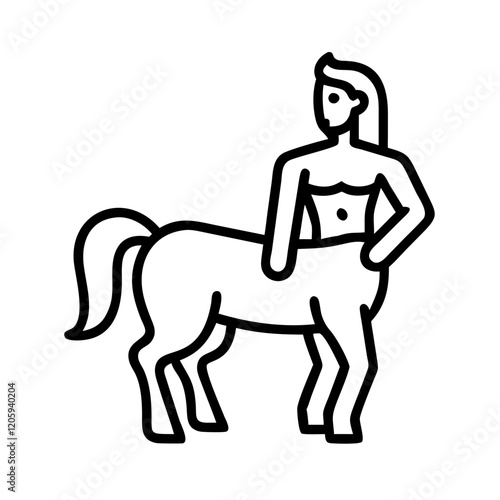 centaur icon, centaur line art - simple line art of centaur, perfect for centaur logos and icons