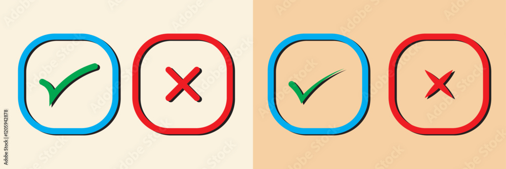 Check mark, checklist, tick mark approval icons Check mark, checklist, tick mark approval icons