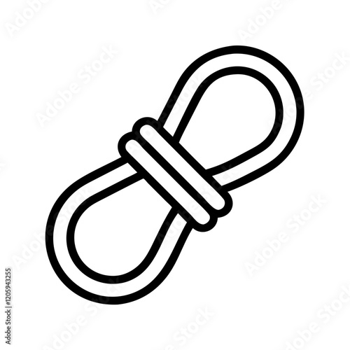 climbing rope icon, climbing rope line art - simple line art of climbing rope, perfect for climbing rope logos and icons